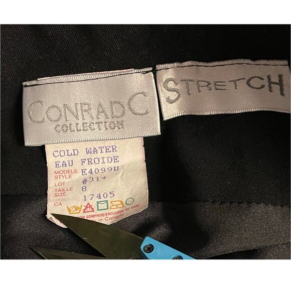 Conrad C 90s Black with Embroidered Waistband Pencil Maxi Skirt - Picture 10 of 11